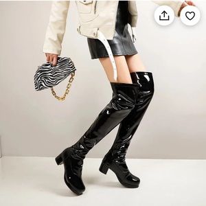 WHITE supravintage over-the-knee boots